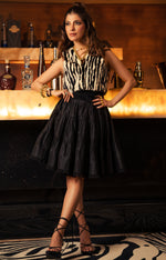 Load image into Gallery viewer, BLACK VOLOUMNIOUS FROCK SKIRT