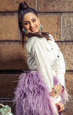 Load image into Gallery viewer, STATEMENT WHITE FEATHER SHIRT