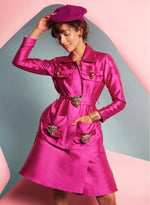 Load image into Gallery viewer, Pink Prowess Statement Jacket Co-Ord Set
