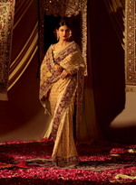 Load image into Gallery viewer, Swarovski  Embellished Gold Banarasi Saree
