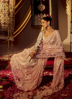 Load image into Gallery viewer, Dusty Pink Beaded Zaal Saree
