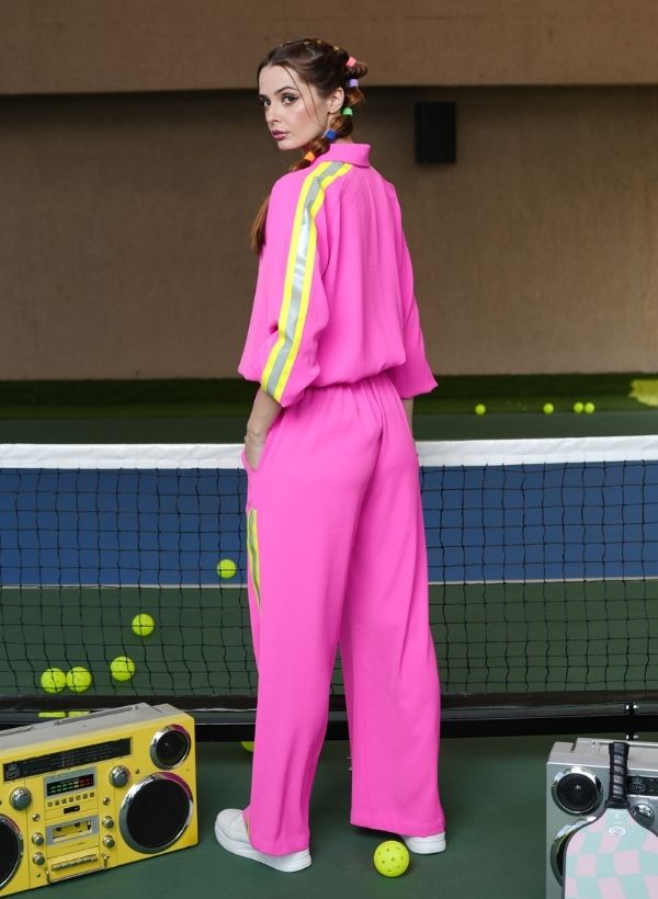 PINK ZIPPER TRACK SUIT
