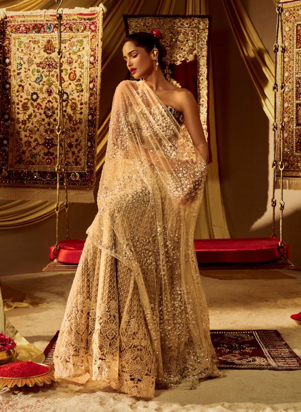 Embellished Corset & Beaded Lehenga Set
