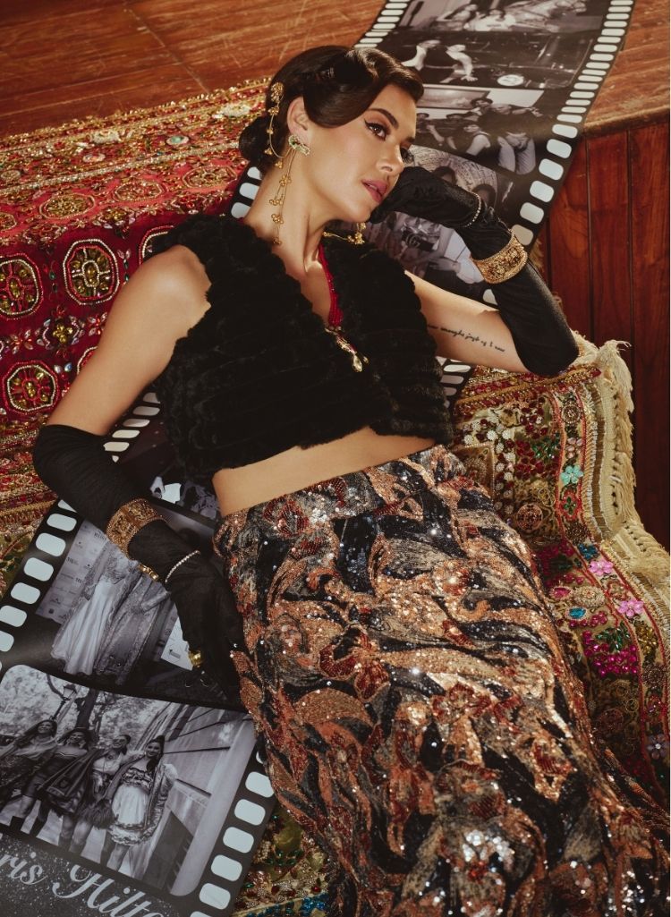 Reversible Mink Bolero & Sequinned Skirt