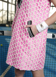 PINK CROCHET SHORT DRESS