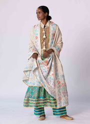 Green banarasi Silk Kurta & Pyjamas Set