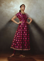 Purple Silk Swarovski Anarkali