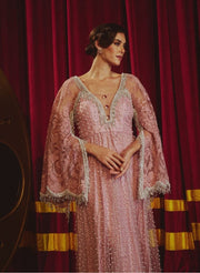 Rose Pink Embellished Net Anarkali