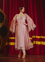 Load image into Gallery viewer, Rose Pink Embellished Net Anarkali