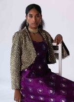 Load image into Gallery viewer, Purple Sleeveless Silk Kurta &amp; Churidar
