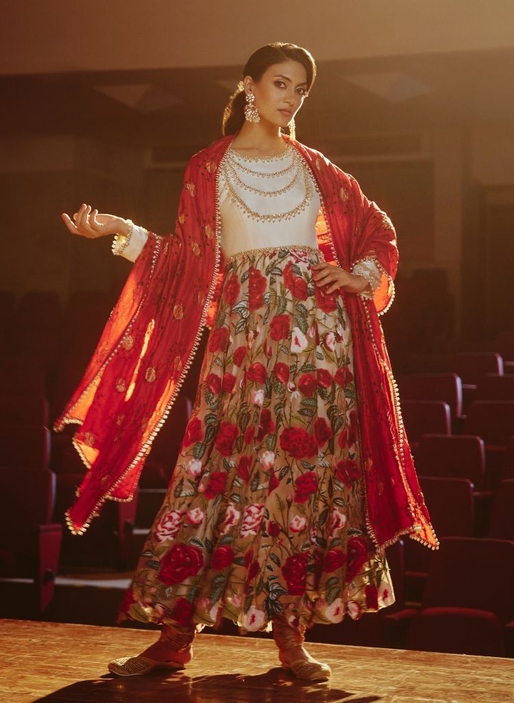 Rose Heirloom Pearl Necklace Anarkali