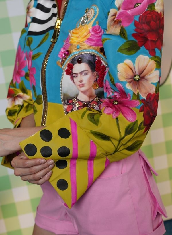 HANDPAINTED MAHARANI JACKET WITH SHORTS