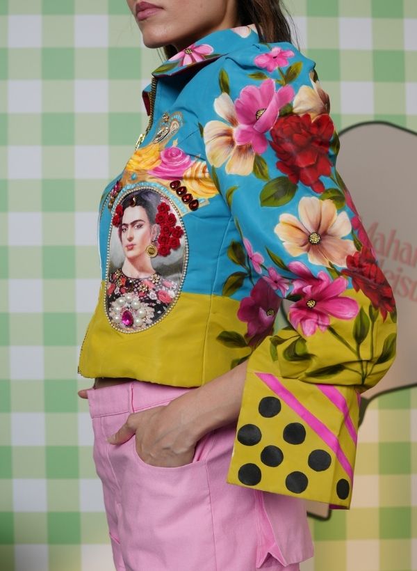 HANDPAINTED MAHARANI JACKET WITH SHORTS