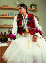 Load image into Gallery viewer, MULTI-COLORED FAUX FUR SLEEVELESS REVERSIBLE WAISTCOAT