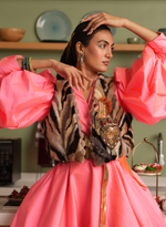 Load image into Gallery viewer, NEON PINK TAFFETA BALLOON DRESS