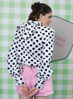 Load image into Gallery viewer, RETRO POLKA DOT WHITE BOW SHIRT