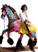 Load image into Gallery viewer, Yellow Taffeta Frock Skirt
