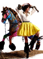 Load image into Gallery viewer, Yellow Taffeta Frock Skirt
