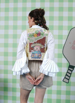 Load image into Gallery viewer, SEA GREEN BEADED WAISTCOAT