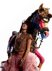 Gold Swarovski Blouson