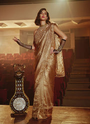 Gold Silk Sari & Tassel Blouse – Blouse
