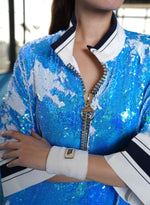 Load image into Gallery viewer, SHADED SEQUINS FRILL DRESS