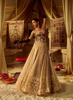 Load image into Gallery viewer, Embellished Corset &amp; Beaded Lehenga Set
