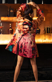 COPPER HAND PAINTED JACKET DRESS